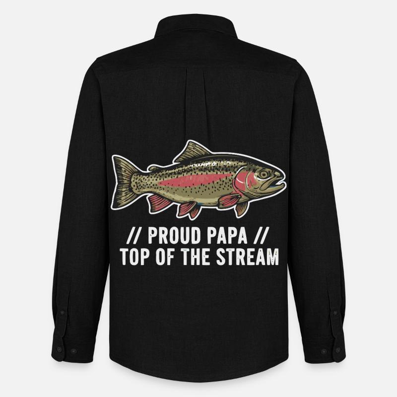 Proud Papa che pesca la trota - Stanley/Stella Camicia Oxford uomo - nero