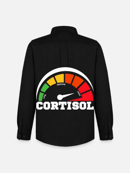 Funny Low cortisol Hilarious Stress Free Cortisol - Men's Oxford Shirt by Stanley/Stella - black