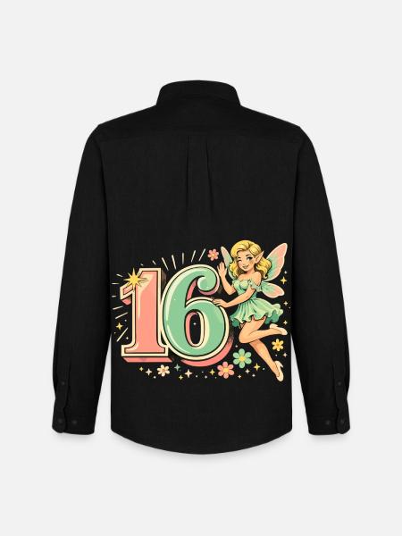 Retro Elf 16 – Vintage reklameprint i pastel - Oxfordskjorte herre Stanley/Stella - sort