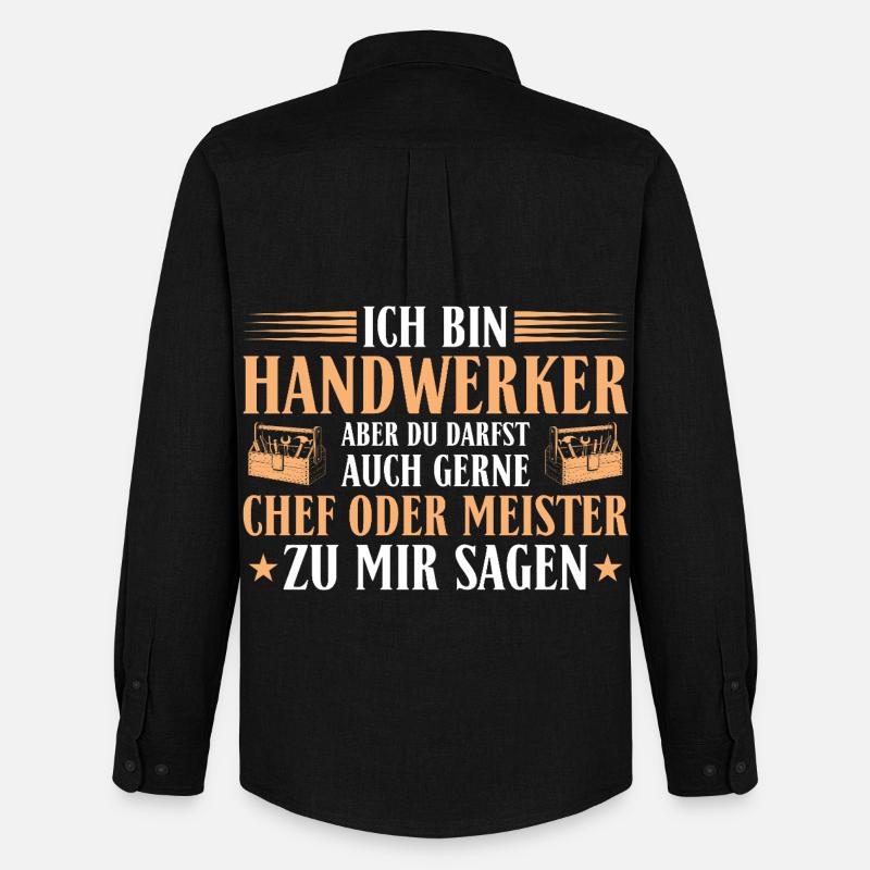 Handwerker Chef Meister – Heimwerker Geschenk - Männer Oxford Hemd von Stanley/Stella - Schwarz