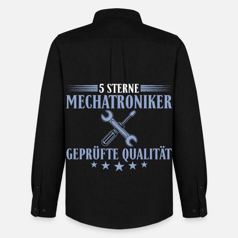 5 Sterne Mechatroniker – Profi Autoschrauber - Männer Oxford Hemd von Stanley/Stella - Schwarz