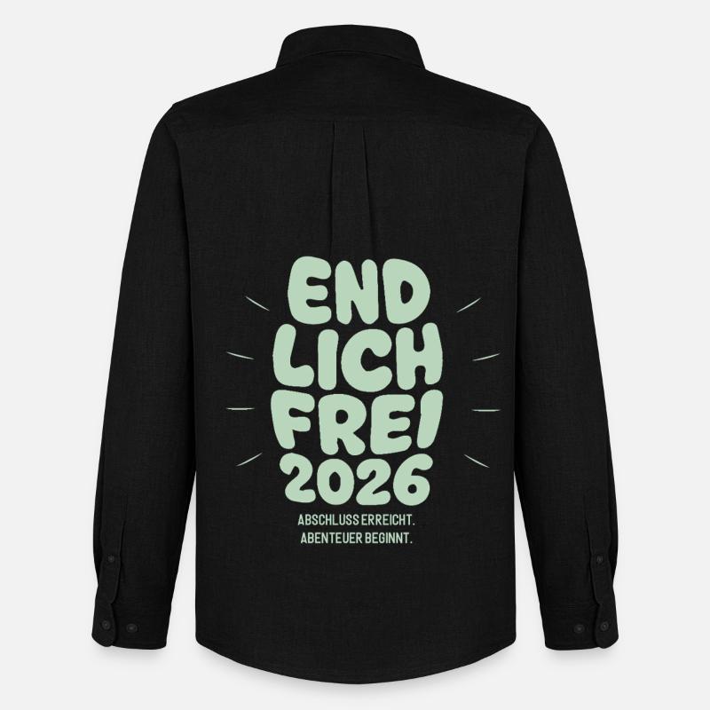 Endlich Frei - Abschluss 2026 - Männer Oxford Hemd von Stanley/Stella - Schwarz