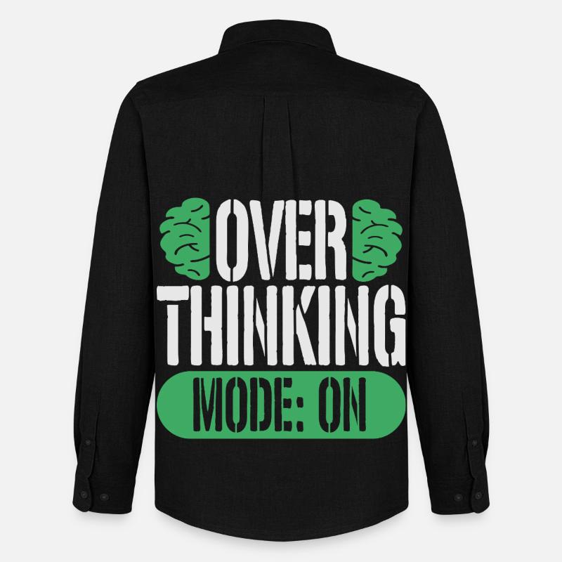 Angststörung Angststörungen Overthinking Mode On - Männer Oxford Hemd von Stanley/Stella - Schwarz