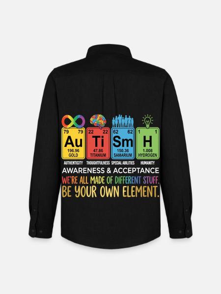 Autism Awareness Chemistry Neurodiversity - Men's Oxford Shirt by Stanley/Stella - black