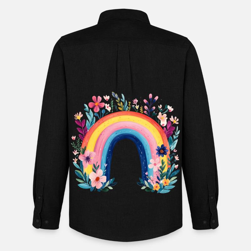 Lovely Rainbow  - Männer Oxford Hemd von Stanley/Stella - Schwarz