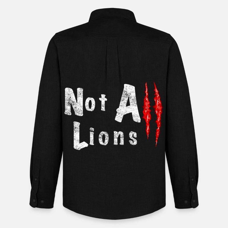Not All Lions 2.... - Männer Oxford Hemd von Stanley/Stella - Schwarz