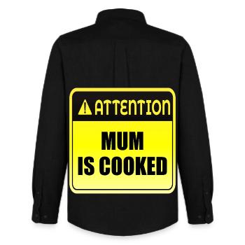 Mum Mood - Men's Oxford Shirt by Stanley/Stella - black - Back - AI Model Male 185 dark (185cm)