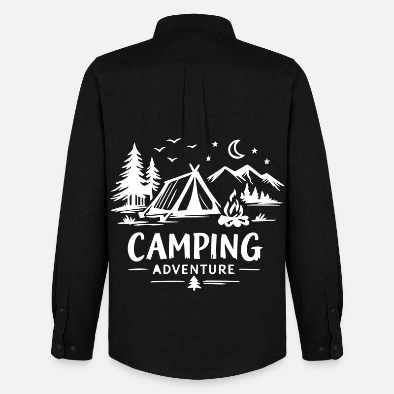 Camping Adventure - Männer Oxford Hemd von Stanley/Stella - Schwarz