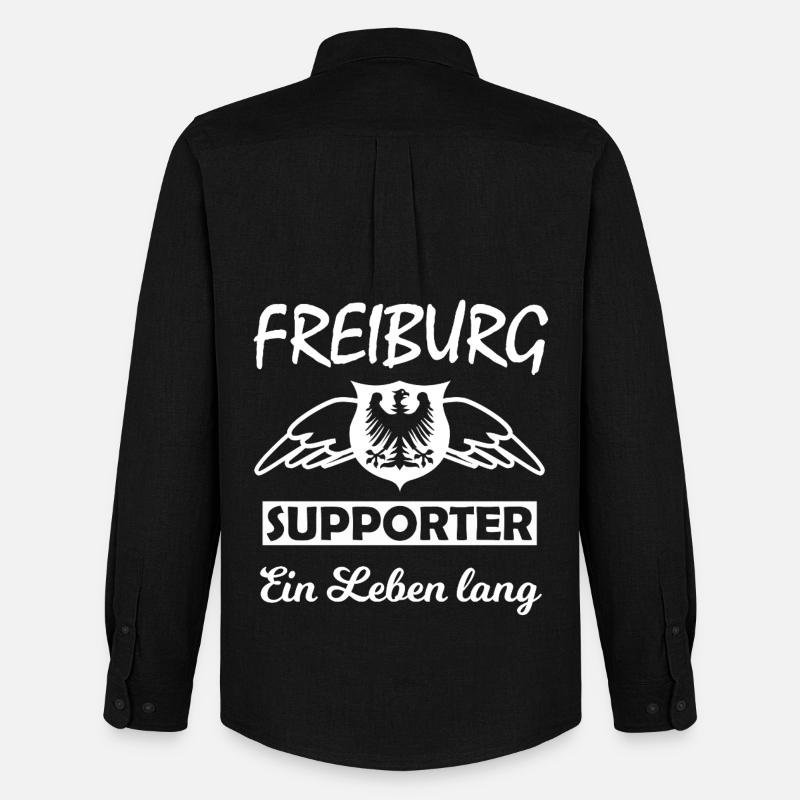 Freiburg Supporter Ein Leben Lang - Männer Oxford Hemd von Stanley/Stella - Schwarz