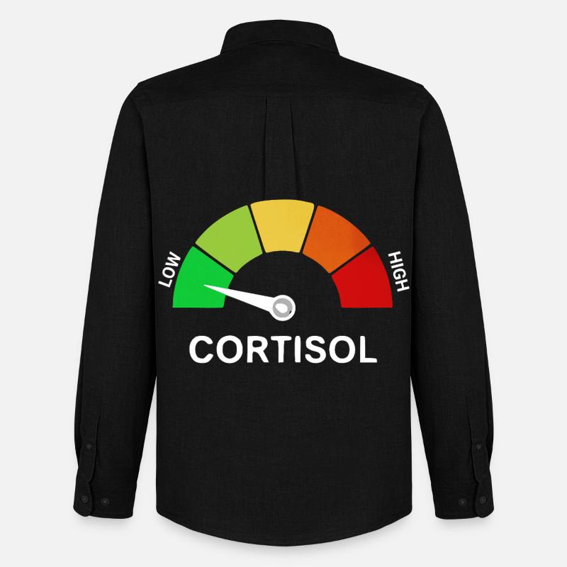 low cortisol skala  - Männer Oxford Hemd von Stanley/Stella - Schwarz