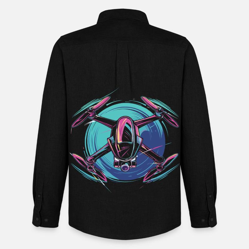 Neon Drone - Chemise Oxford homme Stanley/Stella - noir