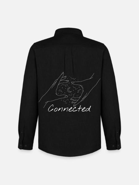 Connected Cosmic Hands Stars - Men's Oxford Shirt by Stanley/Stella - black