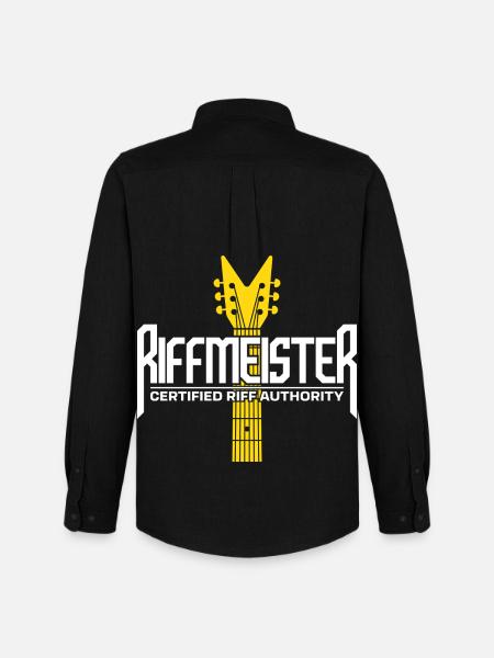 Riffmeister Guitar - Men's Oxford Shirt by Stanley/Stella - black