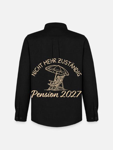 Nicht mehr zuständig Pension 2027 - Männer Oxford Hemd von Stanley/Stella - Schwarz
