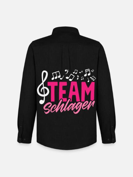 Équipe Schlager Music Party Groups - Chemise Oxford homme Stanley/Stella - noir