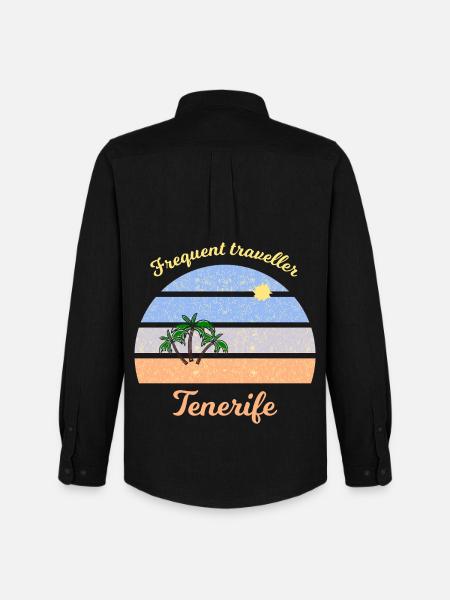 Frequent traveller Tenerife - Men's Oxford Shirt by Stanley/Stella - black