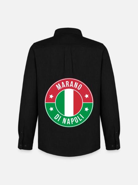 Marano di Napoli Round Emblem - Men's Oxford Shirt by Stanley/Stella - black
