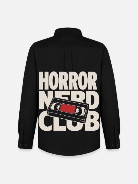 Horror Nerd Club VHS - Men's Oxford Shirt by Stanley/Stella - black