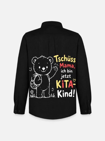 Kita Kind Abschied mit Mama - Männer Oxford Hemd von Stanley/Stella - Schwarz