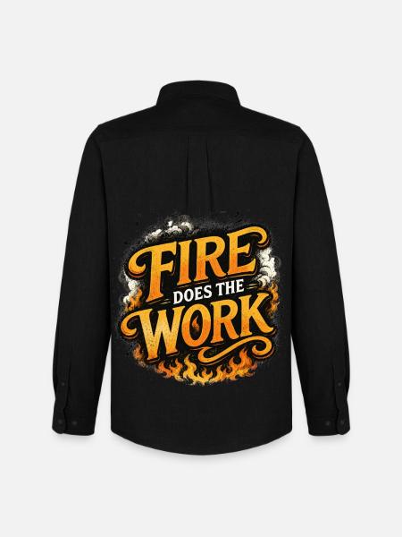 Fire Does The Work - Männer Oxford Hemd von Stanley/Stella - Schwarz