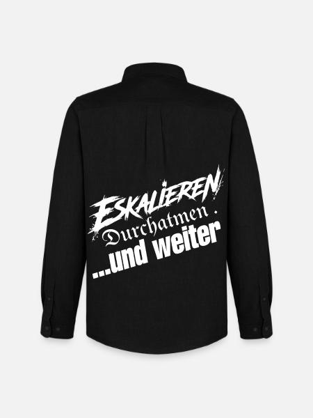 Einfach Weitermachen - Männer Oxford Hemd von Stanley/Stella - Schwarz
