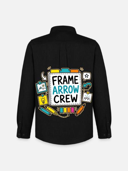 FRAME ARROW CREW - Männer Oxford Hemd von Stanley/Stella - Schwarz