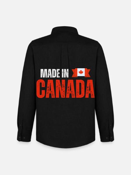 Made in Canada, Canadian pride - Men's Oxford Shirt by Stanley/Stella - black