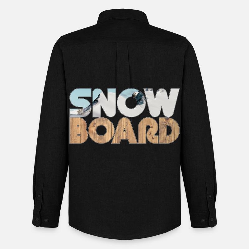 Snow and Board - Männer Oxford Hemd von Stanley/Stella - Schwarz