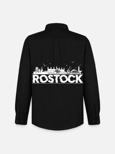 Rostock Silhouette - Men's Oxford Shirt by Stanley/Stella - black