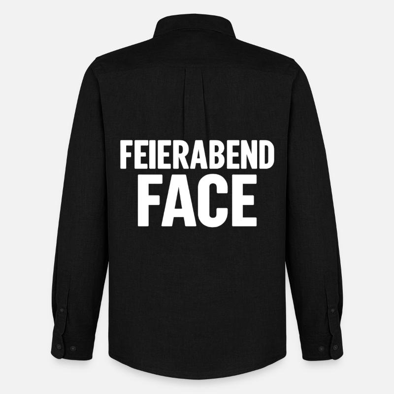 FEIERABEND FACE - Männer Oxford Hemd von Stanley/Stella - Schwarz