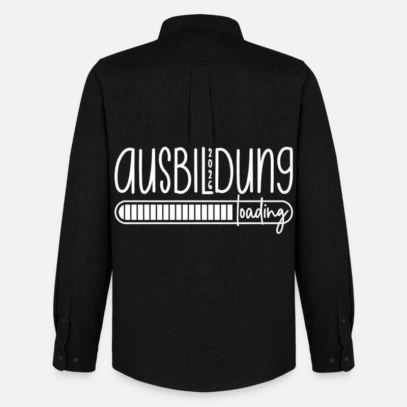 Ausbildung 2026 loading - Azubi - Auszubildender - Männer Oxford Hemd von Stanley/Stella - Schwarz