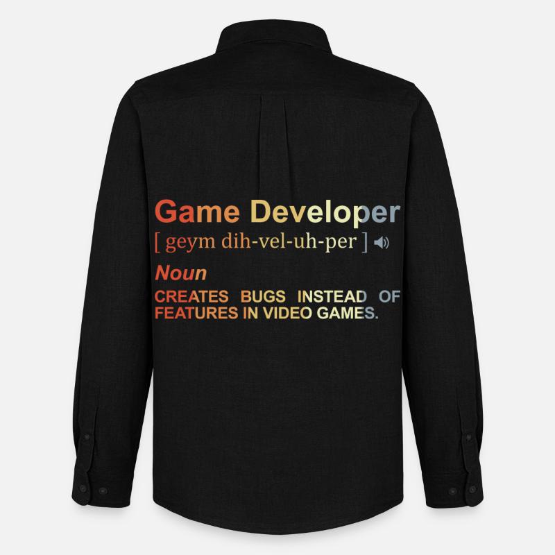 Game Developer Definition - Men's Oxford Shirt by Stanley/Stella - black