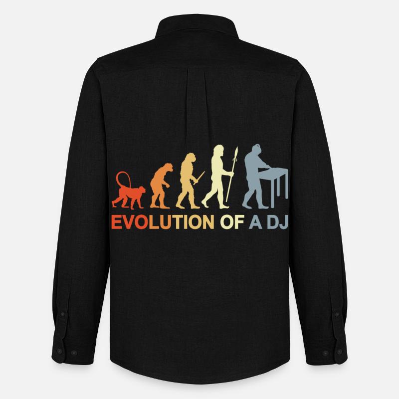 Evolution eines DJ - Männer Oxford Hemd von Stanley/Stella - Schwarz