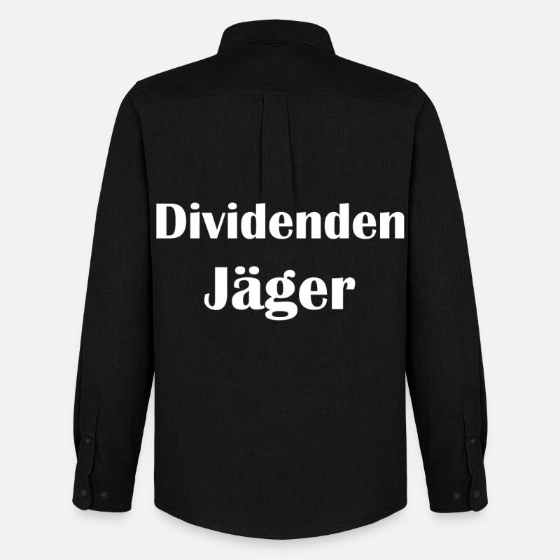 Dividendenjäger - Männer Oxford Hemd von Stanley/Stella - Schwarz