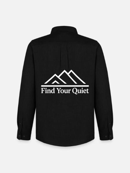 Find Your Quiet Mountains Nature Relaxation - Men's Oxford Shirt by Stanley/Stella - black