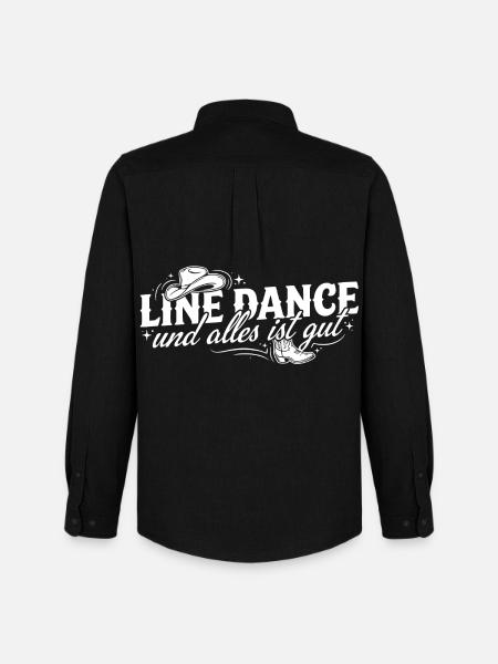Line Dance Alles Ist Gut - Männer Oxford Hemd von Stanley/Stella - Schwarz