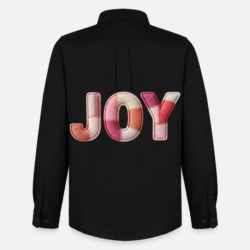 Joy Freude Patchwork Geschenk Frauen - Männer Oxford Hemd von Stanley/Stella - Schwarz