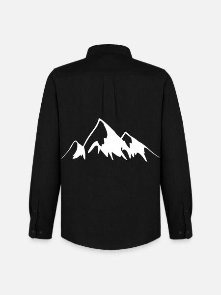 Mountains - Peaks - Men's Oxford Shirt by Stanley/Stella - black