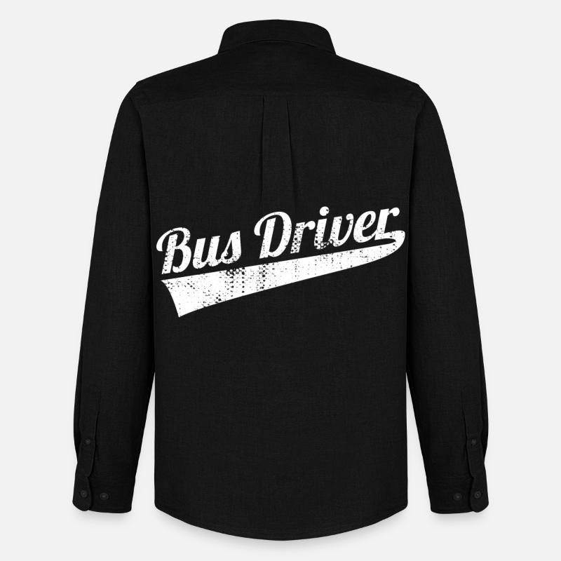 Busfahrer - Männer Oxford Hemd von Stanley/Stella - Schwarz