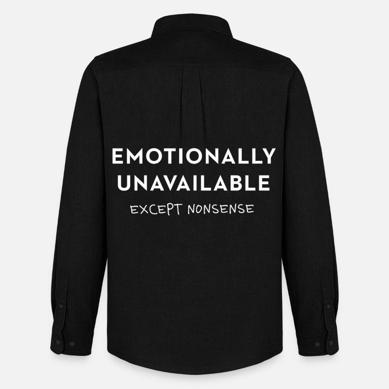 Emotionally Unavailable - except nonsense Spruch - Männer Oxford Hemd von Stanley/Stella - Schwarz