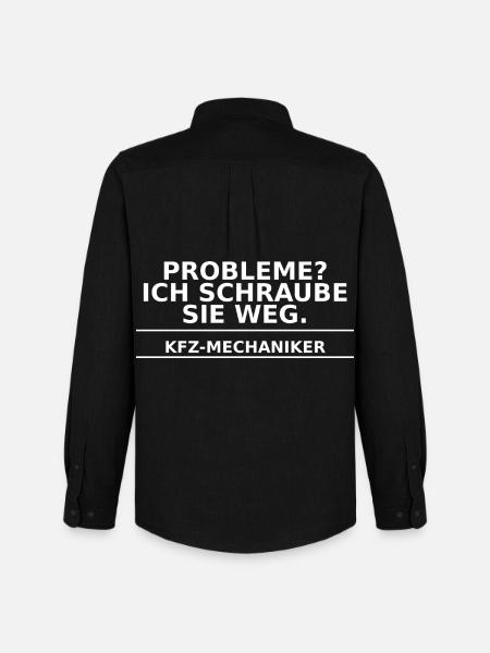 Car mechanic – problems? I unscrew them - Men's Oxford Shirt by Stanley/Stella - black