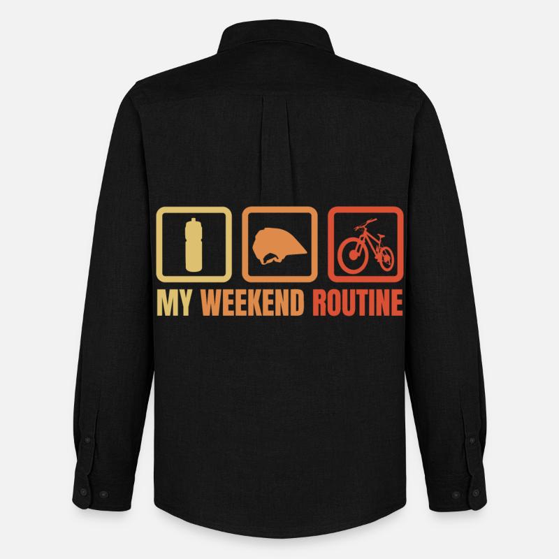 Meine Wochenendroutine - Männer Oxford Hemd von Stanley/Stella - Schwarz