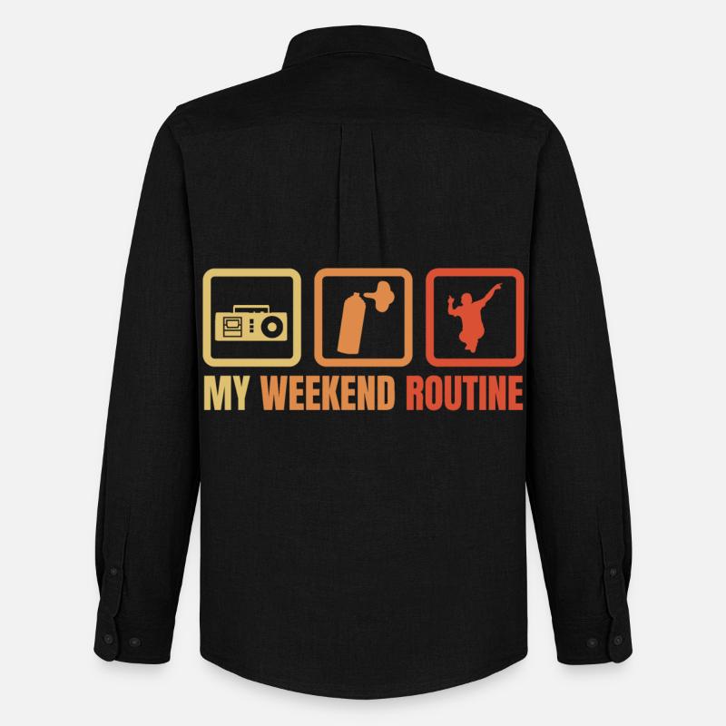 Break Dancer Wochenendroutine - Männer Oxford Hemd von Stanley/Stella - Schwarz