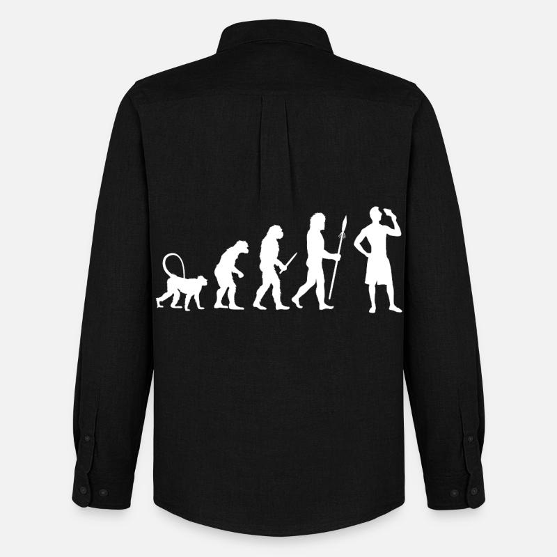 Évolution de la crème glacée - Chemise Oxford homme Stanley/Stella - noir
