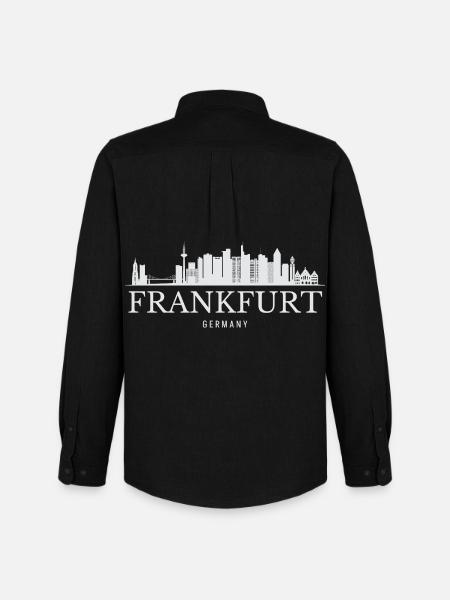 Frankfurt Skyline, Frankfurt Germany - Men's Oxford Shirt by Stanley/Stella - black