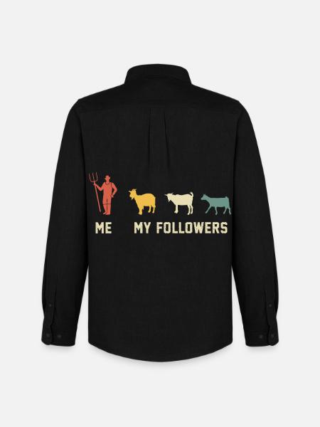goat Me and my followers goats gift for goat lover - Men's Oxford Shirt by Stanley/Stella - black