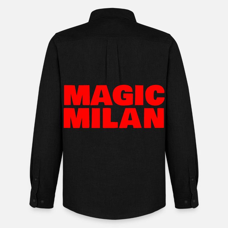 Magic Milan Logo Rot - Männer Oxford Hemd von Stanley/Stella - Schwarz