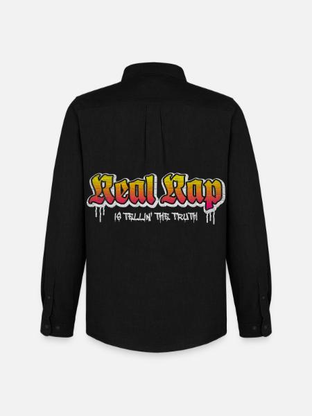 Real Rap - Männer Oxford Hemd von Stanley/Stella - Schwarz