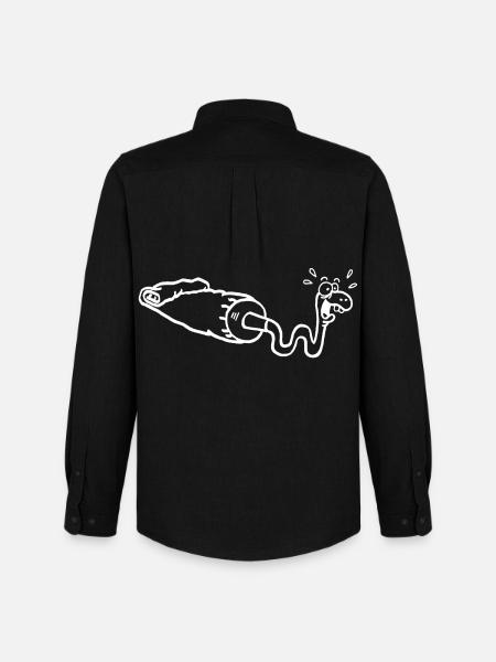 White snake and gouache tube - Men's Oxford Shirt by Stanley/Stella - black