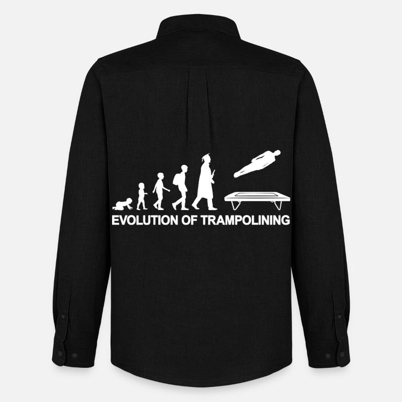 Evolution Trampolinist - Männer Oxford Hemd von Stanley/Stella - Schwarz